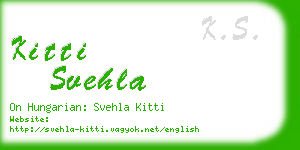 kitti svehla business card